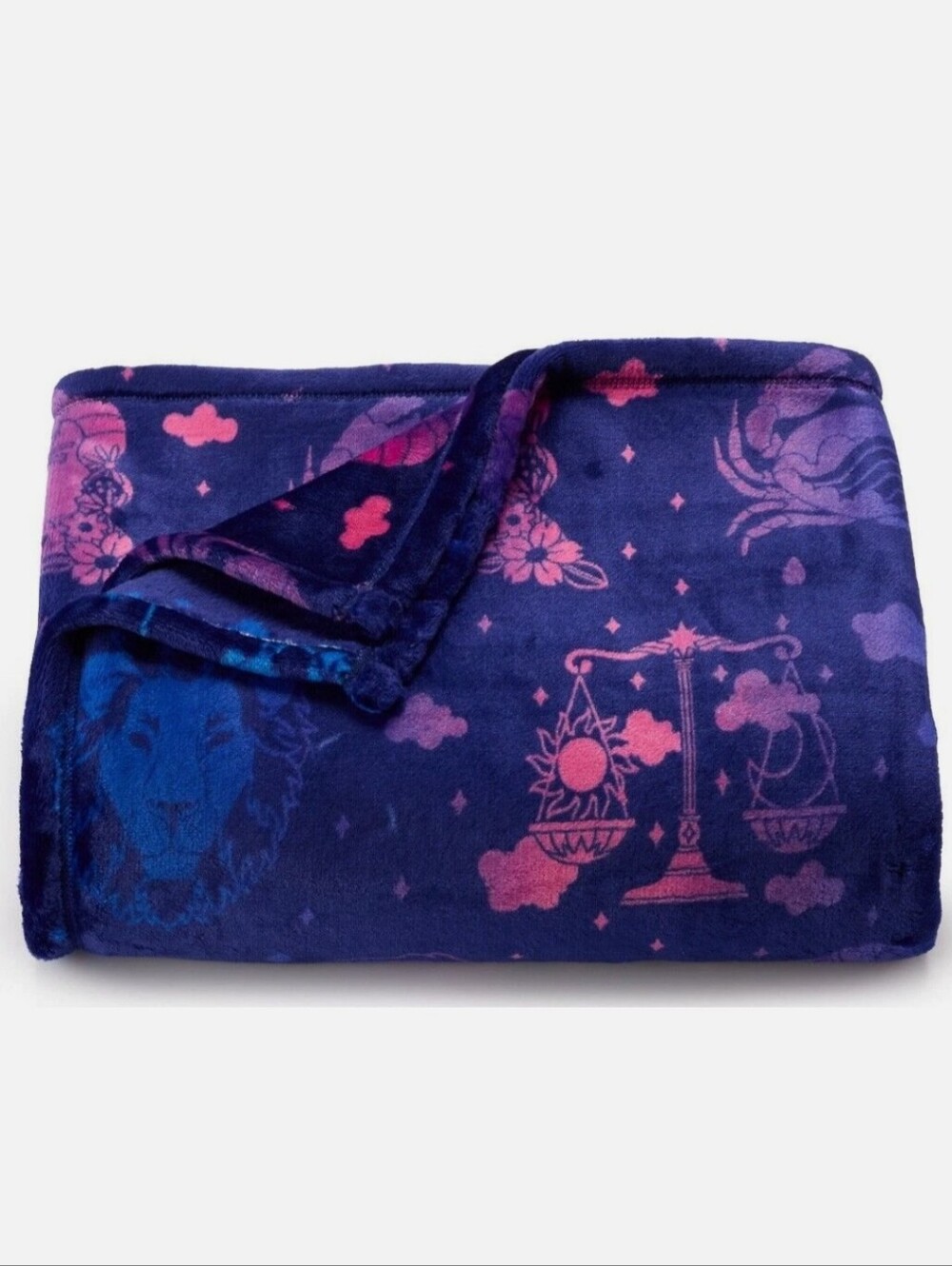 The Big One multi colored Zodiac faux fur throw blanket